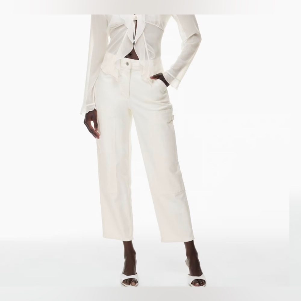 Aritzia Wilfred Free Brennan Preppy Beach High Rise Cotton Utility Pants 10